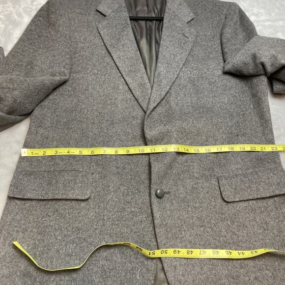 Vintage 100% Camel Hair‎ Blazer Jacket Mens 42L Gray Warren of Stafford USA - Picture 10 of 16